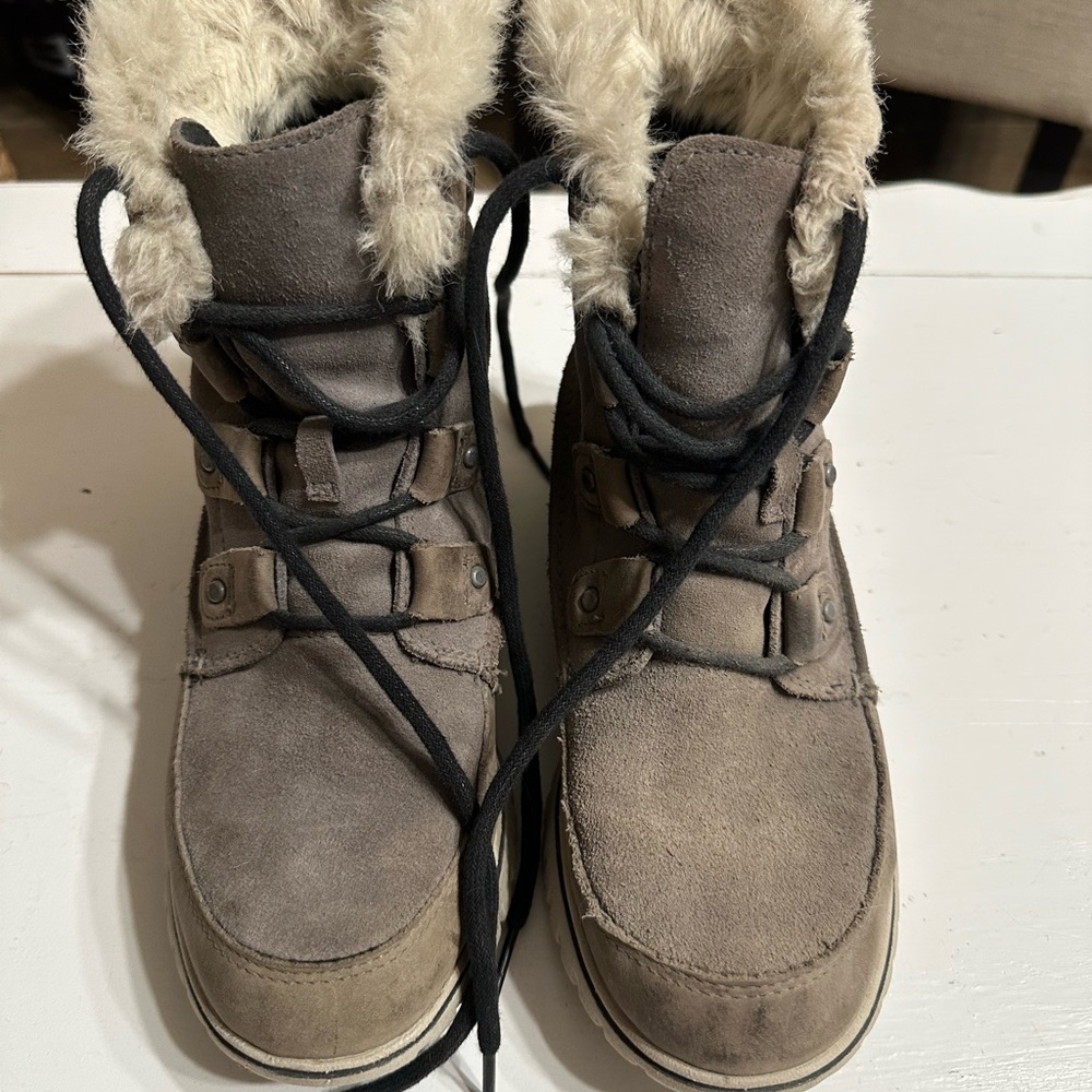 Sorel Joan Booties in Quarry